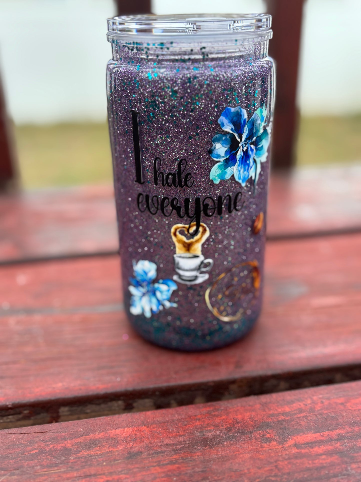 16oz I Hate Everyone but coffee helps (Ready to ship!)