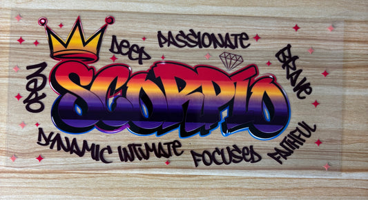 a piece of wood with graffiti written on it