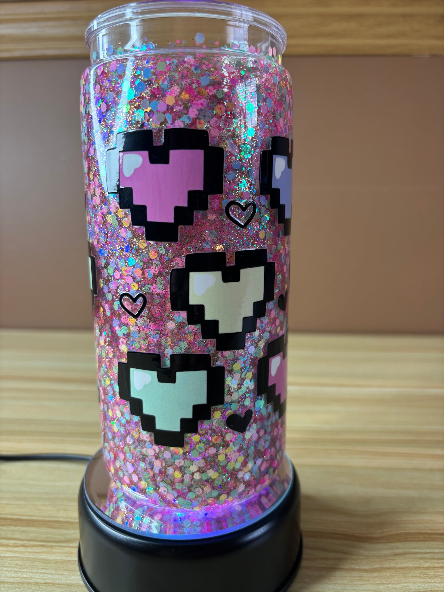 20oz Pixel Heart Dreams – Suspended Flow (Ready to Ship!)