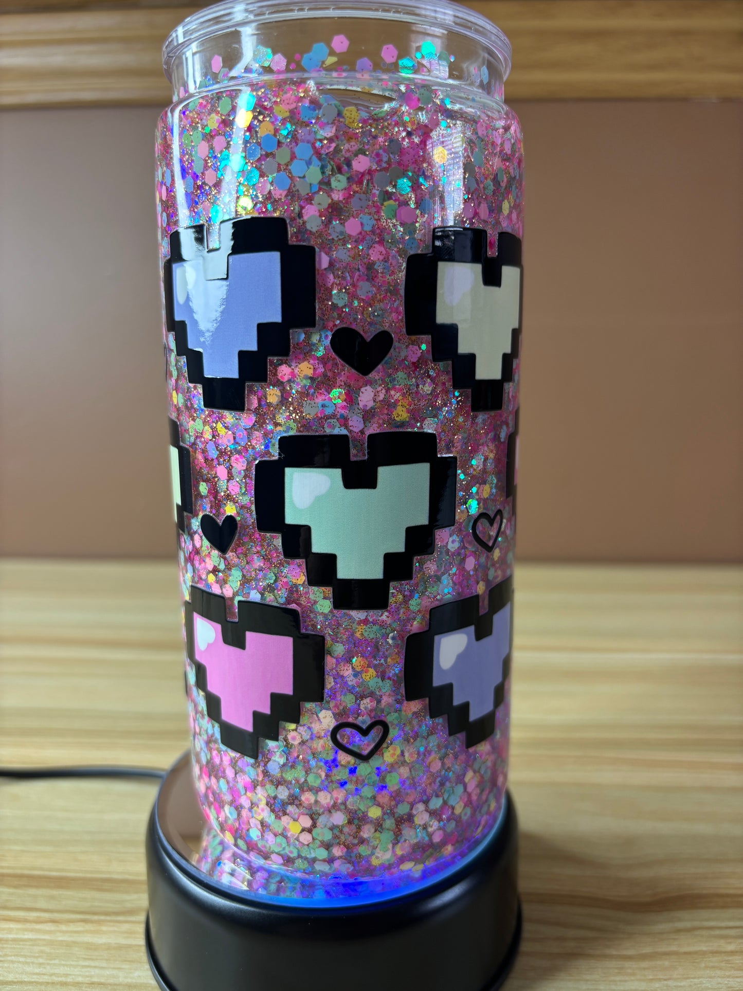 20oz Pixel Heart Dreams – Suspended Flow (Ready to Ship!)