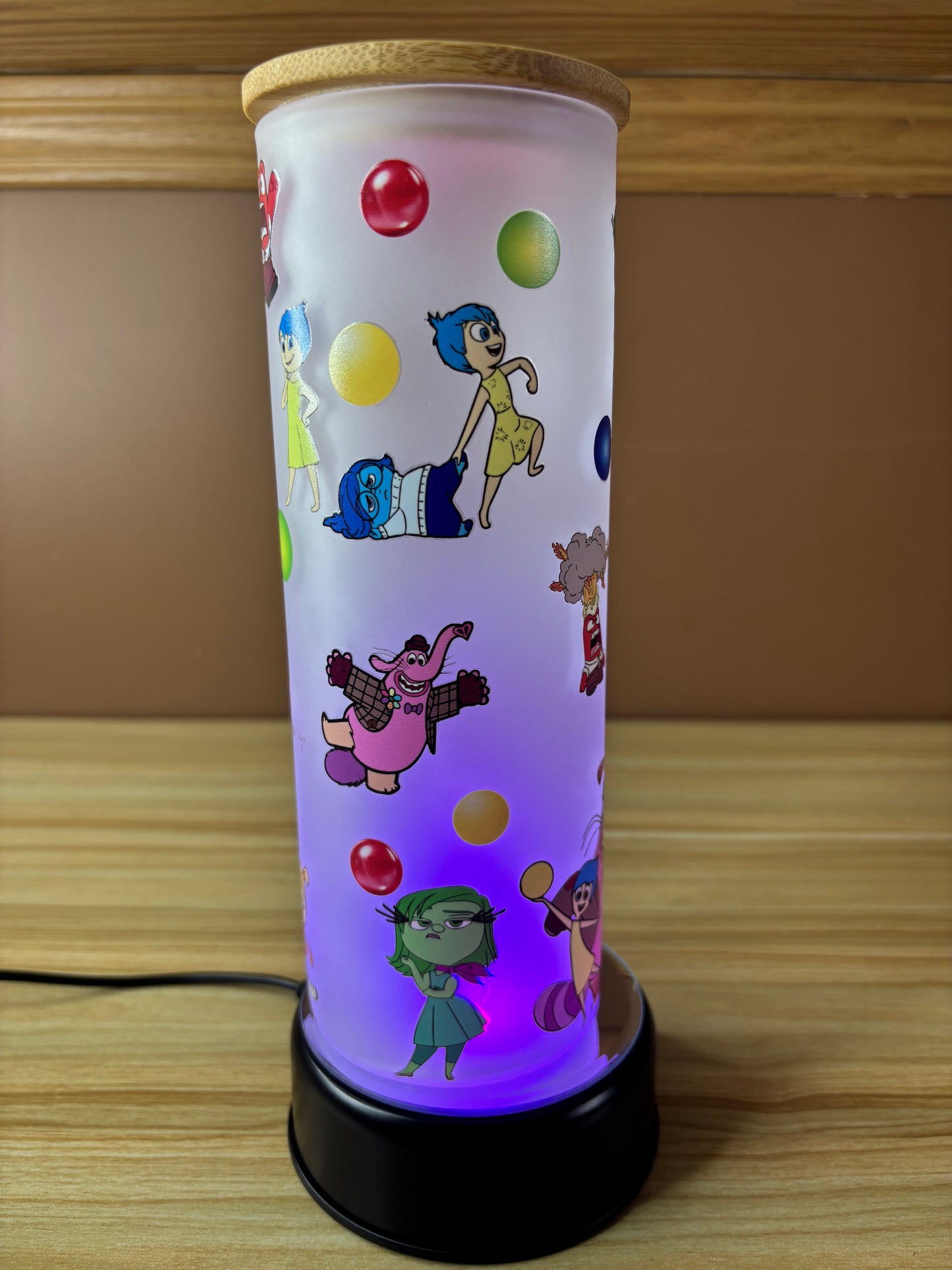 24oz Frosted Glass – Inside Out Theme (Ready to Ship!)