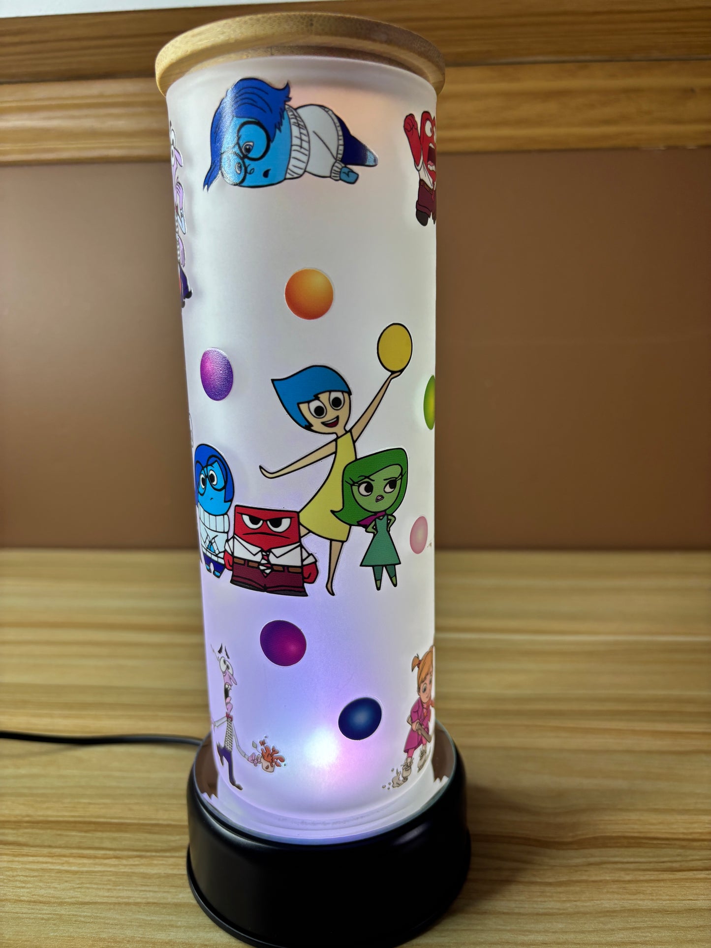 24oz Frosted Glass – Inside Out Theme (Ready to Ship!)