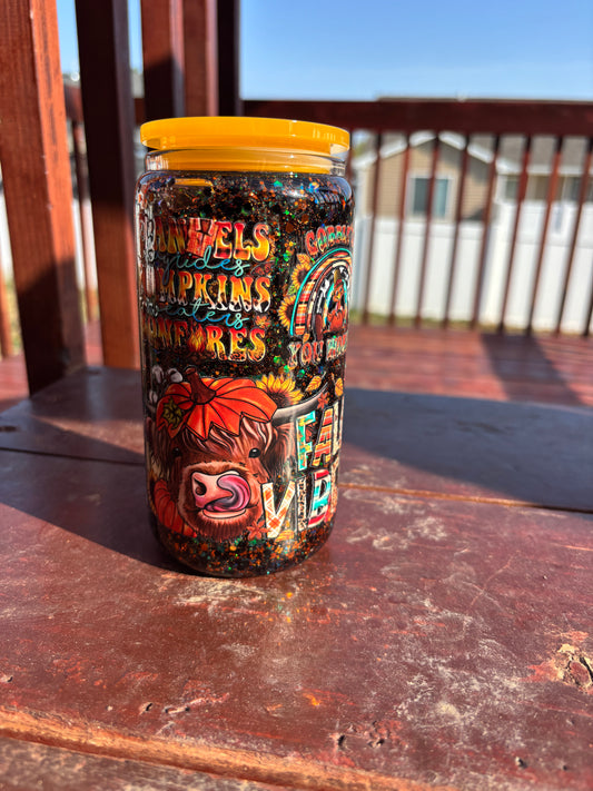 16oz Glass - Fall Vibes (Ready to ship!)